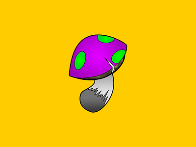 mushroom Not Safe To Eat design drawing green grey illustration illustrator logo minimal mushroom purple toxic yellow