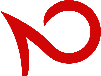 N logo curve letter letter n logo logotype mark monogram n no background red spike symbol typography