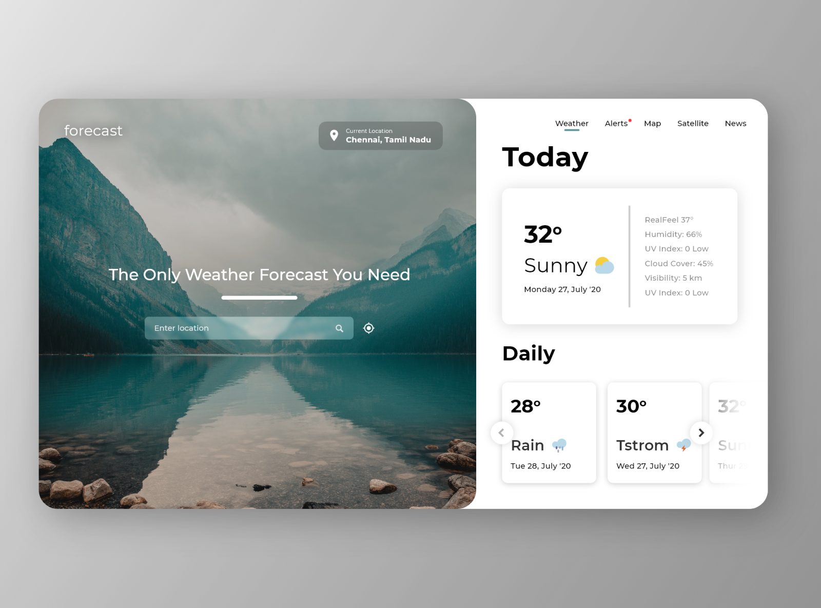 Forecast Weather Website Design By Guhan Baskar On Dribbble