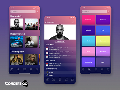 Concert App designs, themes, templates and downloadable graphic ...