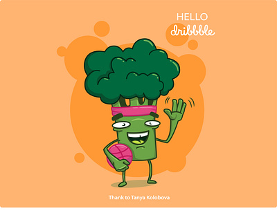 Hello Dribbble broccoli design graphic design hello dribbble hellodribbble illustration ui vector