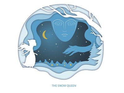 снежная королева abstract art art design illustration queen snow vector winter