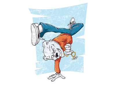 BreakingBear art break dance character dancer design illustration olympic procreate procreate art sport white bear