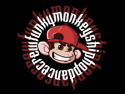 FunkyMonkeysHipHopCrew branding character design fun illustration logo monkeys