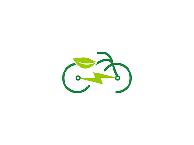 Ecobike logo app branding clean design ecology graphic design icon illustration logo minimal vector