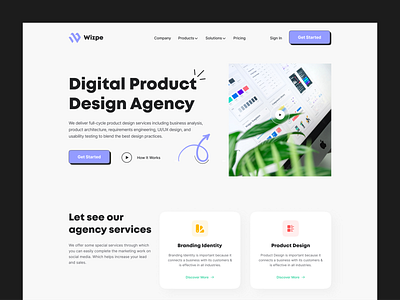 Digital Agency Landing Page agency agency website creative agency design digital digital agency home page homepage landing page minimal product design ui ui design uidesign uiux web web design webdesign website website design