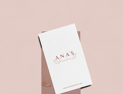 Anas heaven logo and business card graphic design illustration logo
