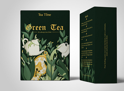 Green Tea Packaging adobe adobe illustrator art artwork branding design illustrator logo packaging photoshop vector