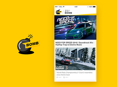 Bomb app app bomb fun game happy icon ui yellow