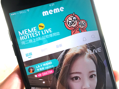 Me live app home ios live redesign ui ux video welcome