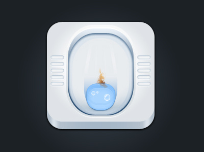 iShit funny icon ios water