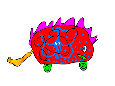 Volna dragon adobe ipad pro kids art kids draw