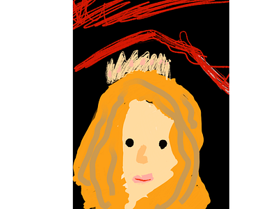 Red princes ipad pro kids art kids draw