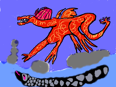 Danger dragon illustration ipad pro kids art kids draw