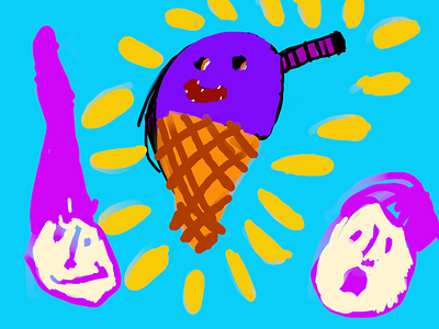 Icecream illustration ipad pro kids art kids draw