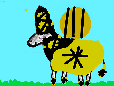 Yellow sugar illustraion ipad pro kids art kids draw