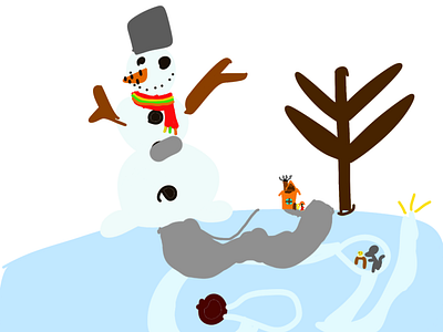 Snowman ipad pro kids art kids draw