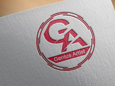 Genius Artist design flat logo logo design minimal mordern logo photoshop
