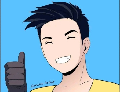My oc in anime style anime cartoon character drawing portrait