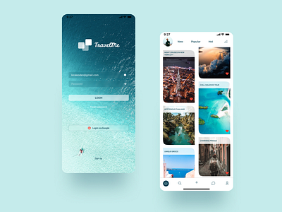 Concept of travel app