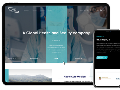 Cure Medicals eCommerce Web Design - GCC Marketing Portfolio