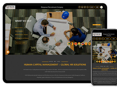 HCM Global Corporate Website Design - GCC Marketing Portfolio app branding design graphic design illustrator logo minimal typography ui ux web website