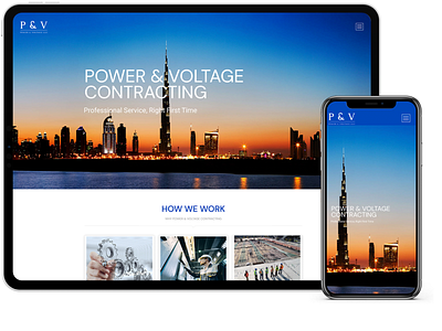 Power Voltage Contracting Web Design -  GCC Marketing Portfolio