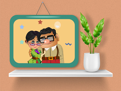 Old Couple animation branding design flat icon illustration johirulxohan logo ui vector