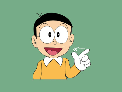 Happy Birthday Nobita animation branding cartoon design doremon icon illustration johirulxohan logo movie nobita vector