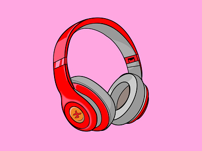 Red Headset branding design headphone headset icon illustration johirulxohan logo love redesign redshift sound sounds vector