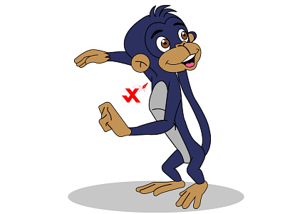 Jaggu The Monkey (From Chota Veem) branding cart cartoon design icon illustration johirulxohan logo monkey monkey island ui vector