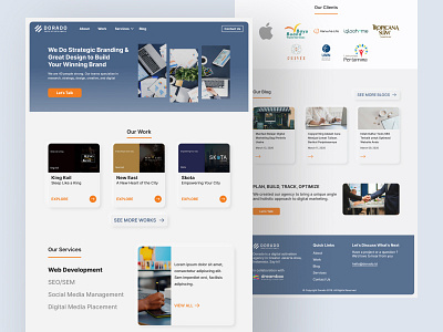 Landing Page For Branding Agency agency business company corporate creative marketing portfolio