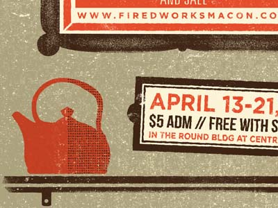 Fired Works Print design fired works illustration modern giant poster screen print texture