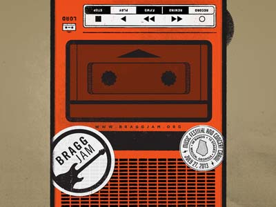 Bragg Jam Festival arts bragg jam festival gig posters jason frost music sasquatch skyline tape recorder