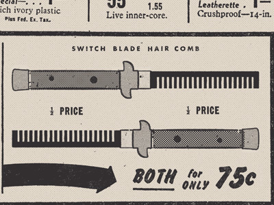 Switchblade Hair Comb