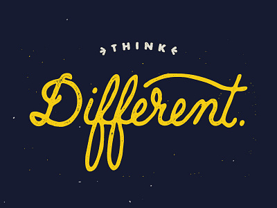 Think Different lettering modern giant type