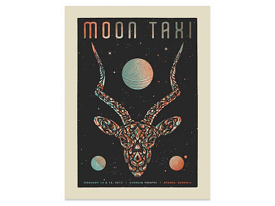 Moon Taxi athens georgia gigposter graphicdesign illustration moderngiant moontaxi screenprint