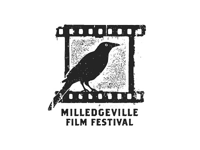 Milledgeville Film Festival crow film graphic design illustration logo milledgeville modern giant