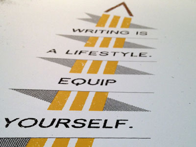 Writing is a Lifestyle - Art Print art print banner ink pencil poster screen print typography writing