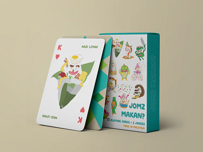 JOMZ MAKAN: Malaysian Playing Cards Deck design games malaysia malaysian malaysian food packagingdesign playing cards