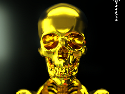 SKULL GOLD 2.2 cinema 4d cinema4d design direccion de arte illustration ilustracion 3d ilustraciondigital maxom minimal octane render