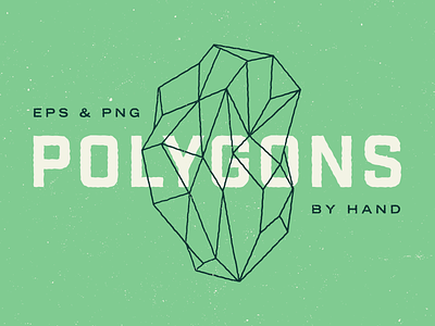Polygons by Hand 3d abstract by hand gems hand illustrated outline poly polygons
