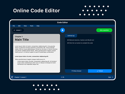 Online Code Editor | Web Design code editor design landing page minimal ui design ui inspiration ui ux ux design web design website