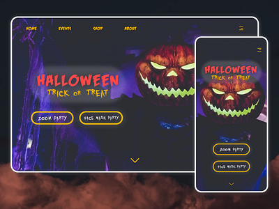 Halloween Landing Page | Dribbble Weekly Warmup