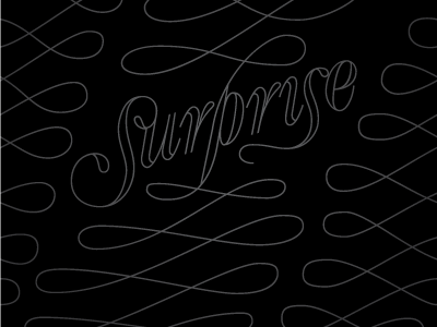 A Lil' Surprise italics lettering lines script