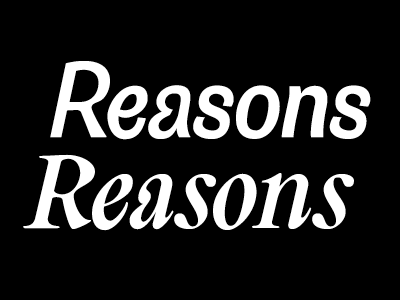 Reasons display family font letters sans serif serif type