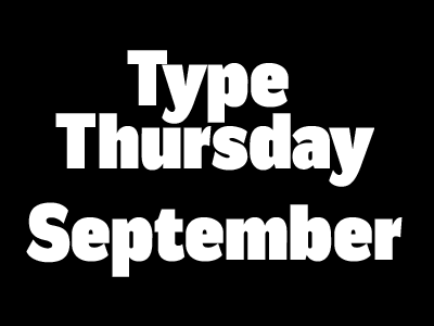 Type Thursday: September brooklyn fonts meetup nyc type