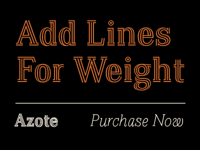 New Release: Azote font lines multiline type typeface