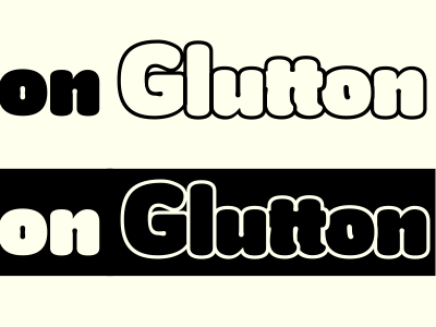 Glutton font letters type