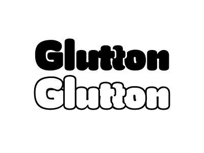 Glutton Capital Shrinked font letters type